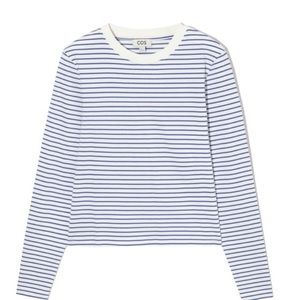 COS Thick Knit Heavyweight Striped Tee Size L